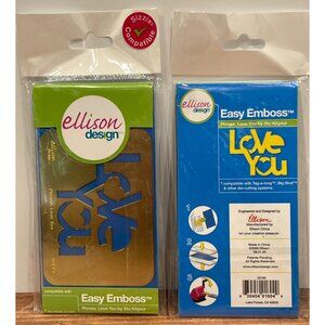 22199 Sizzix Ellison Design Easy Emboss Love You Stencil By Stu Kilgour